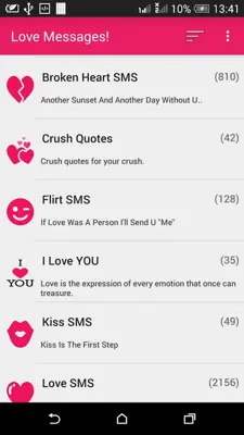 5000 Love Messages android App screenshot 3